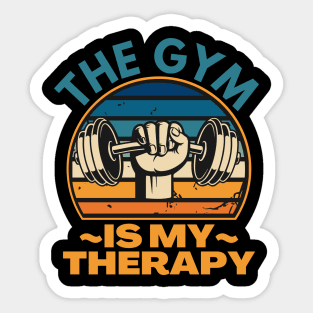 The Gym Is My Therapy Sticker